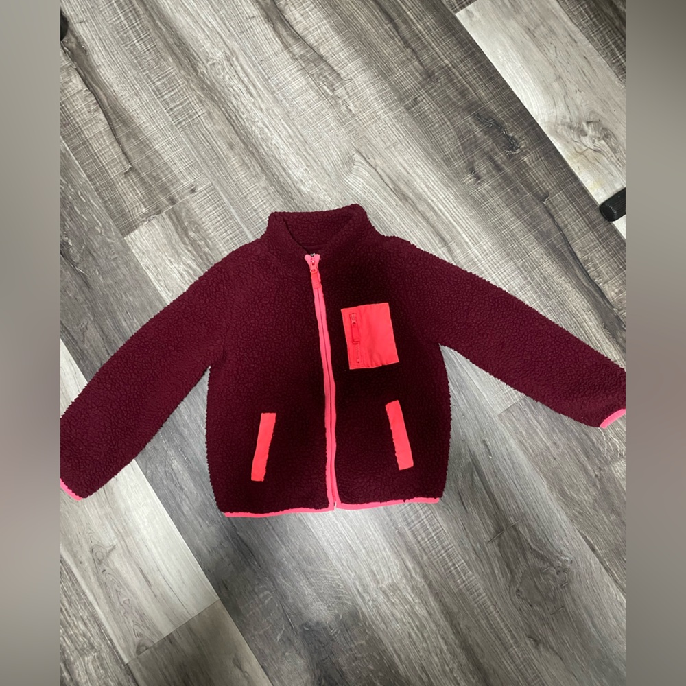 Cat & Jack Girl's Sherpa Zipper Jacket Small ( 6/7)